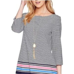 Lilly Pulitzer Waverly Top, True Blue, Bayside Stripe, XS